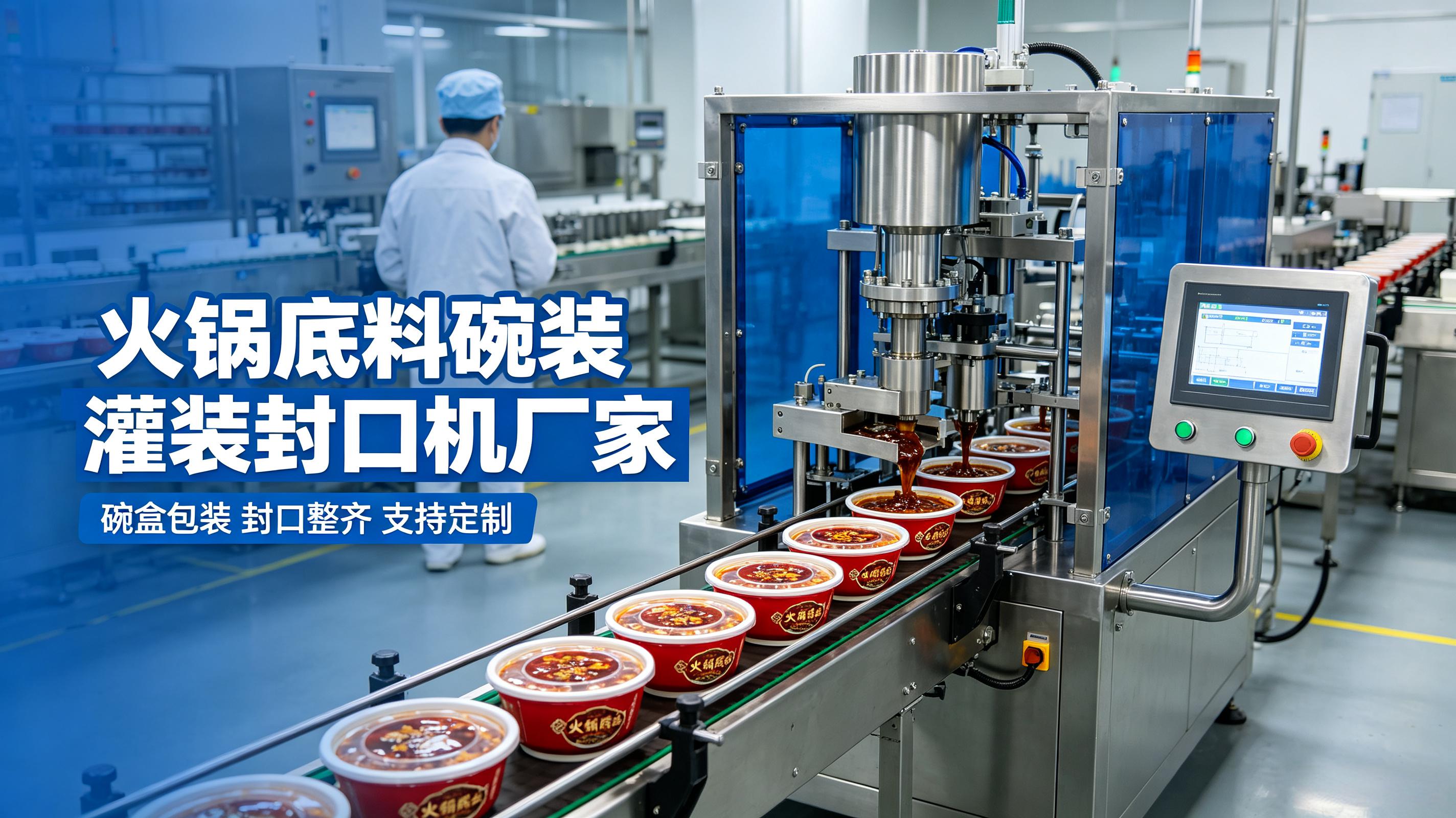 火锅底料碗装盒灌装封口机厂家
