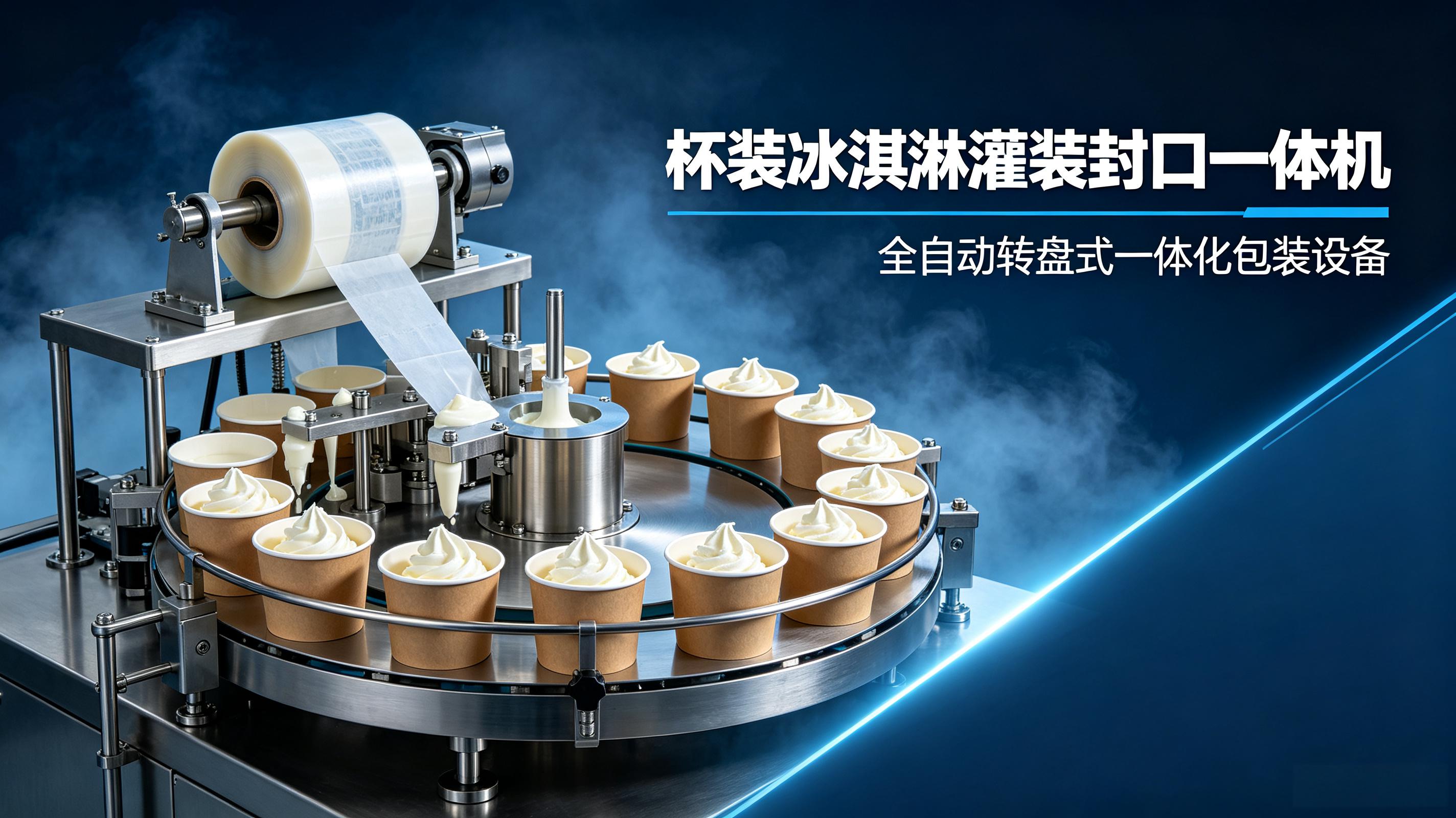 杯装冰淇淋灌装封口一体机