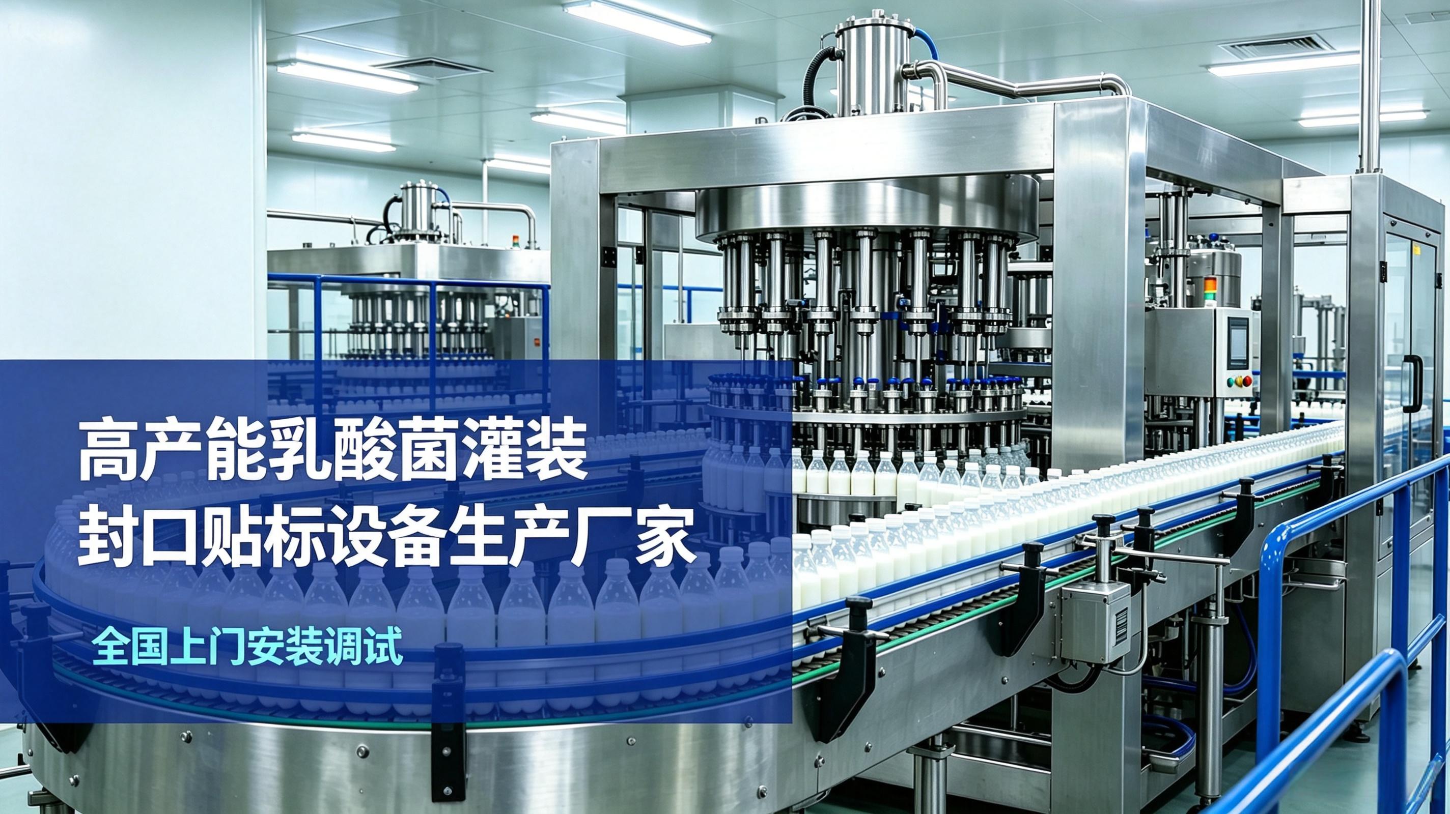高产能乳酸菌灌装封口贴标设备生产厂家