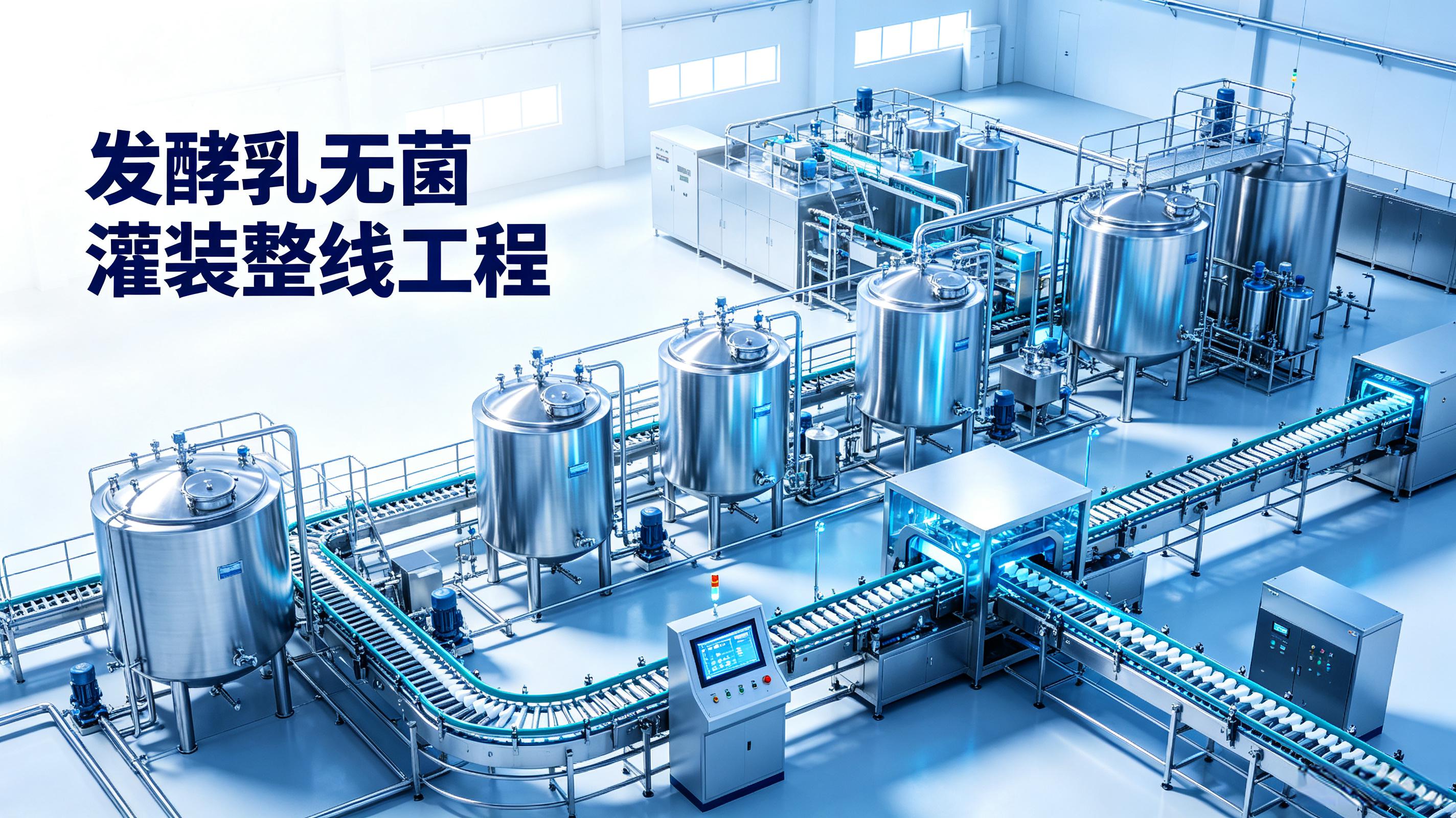 发酵乳无菌灌装整线工程 湖北乳品厂低温酸奶灌装封口系统集成