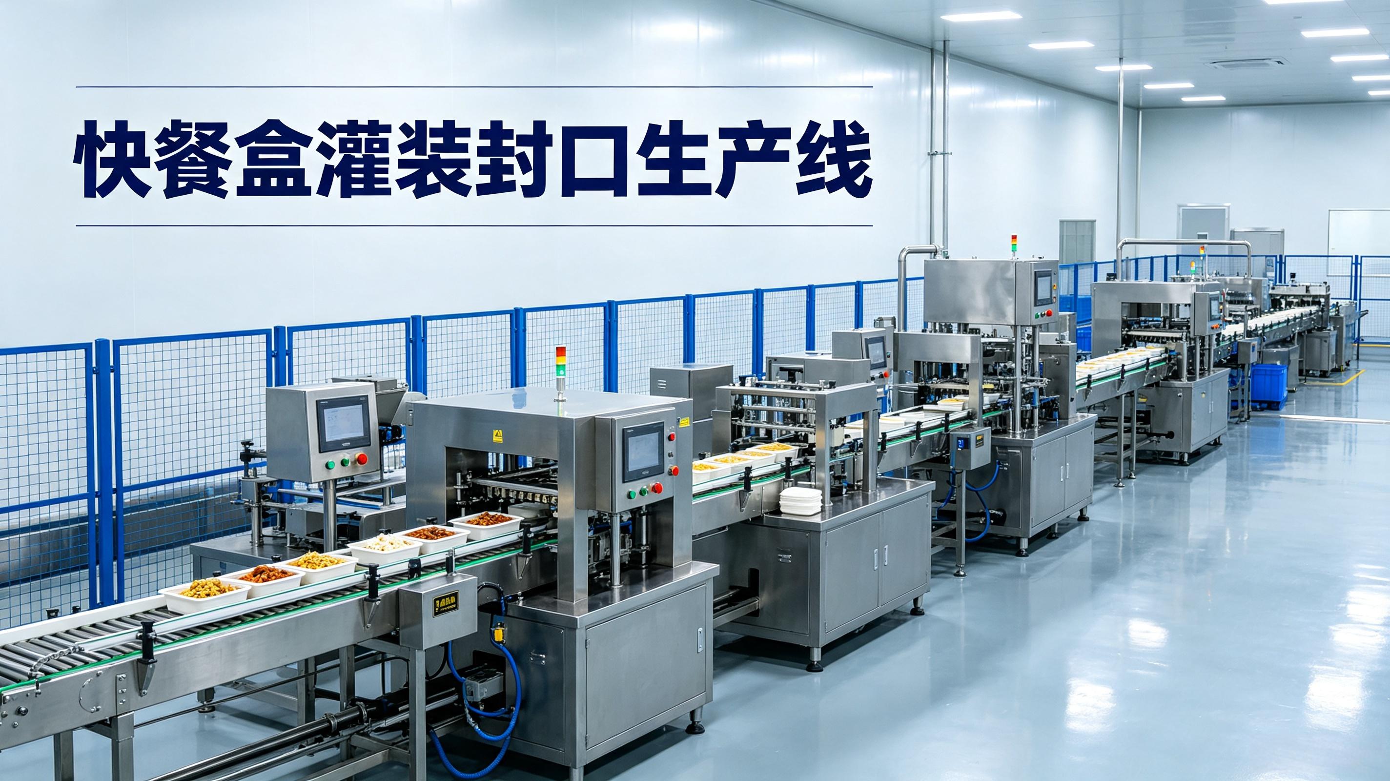 快餐盒灌装封口生产线