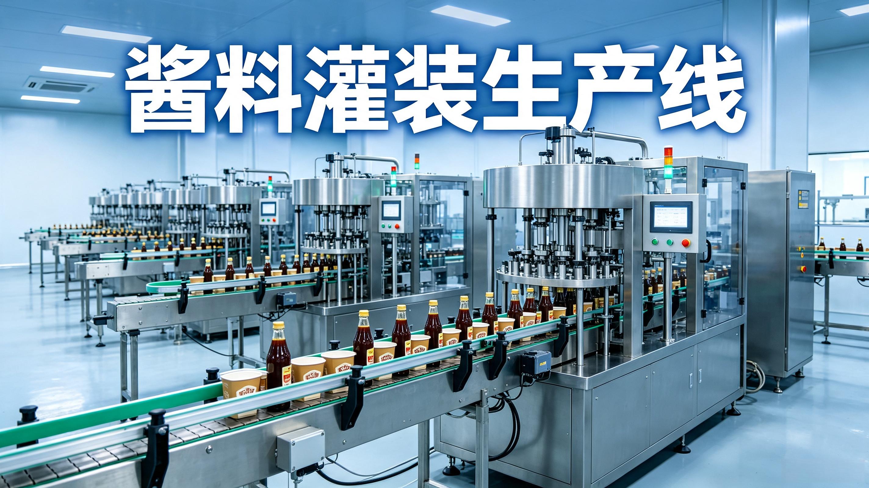 酱料灌装生产线全套解决方案｜从灌装到封口贴标，一站交付