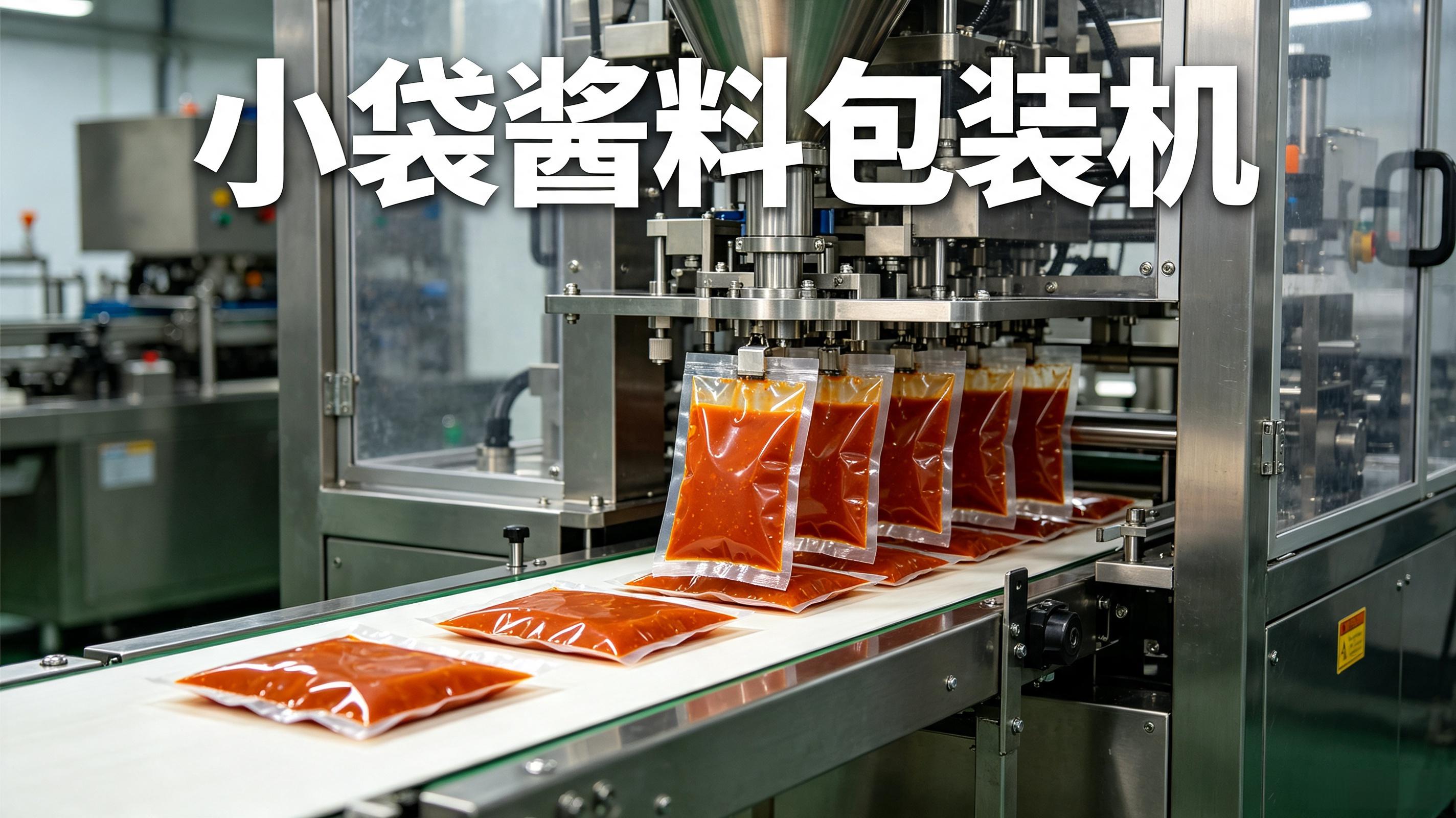 小袋酱料包装机｜番茄酱、果酱自立袋灌装封口，精度±1g