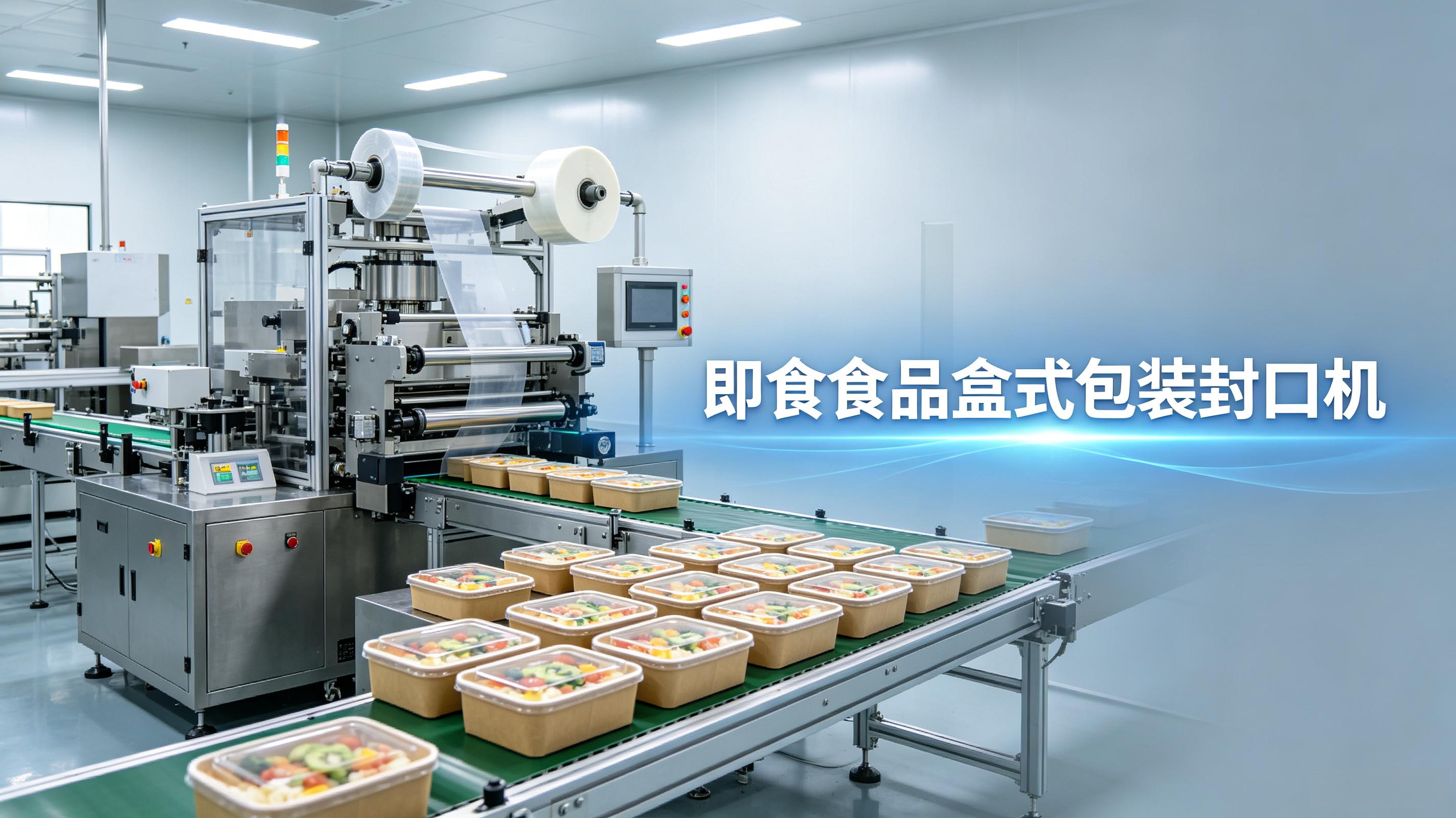 即食食品盒式包装封口机解决方案：从称重灌装到气调封口全自动流水线