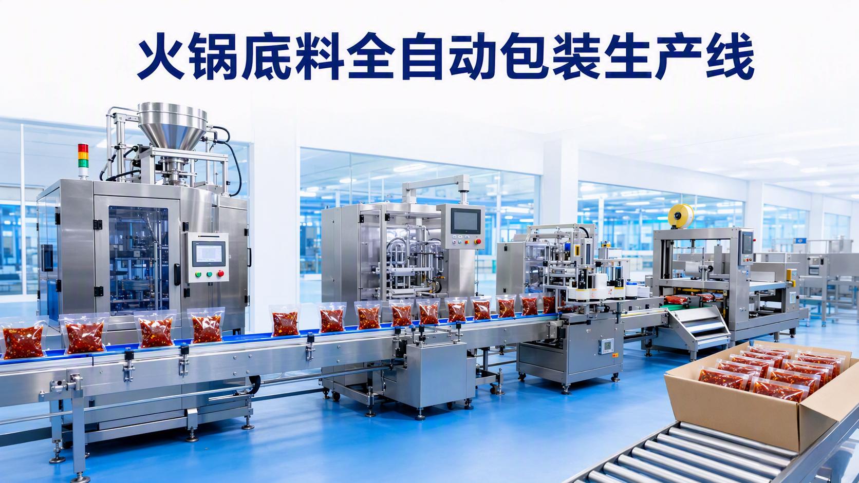 日产10万袋的火锅底料全自动包装生产线，需要哪些核心设备？