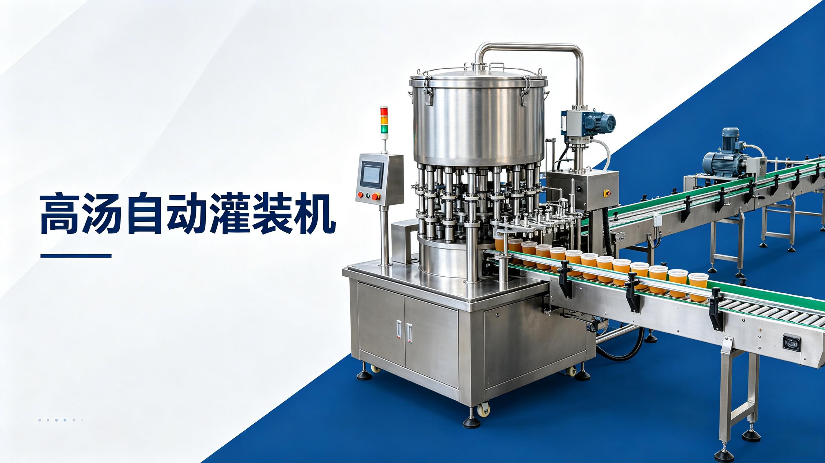 高汤自动灌装机——温度可控灌装，热汤冷汤都不影响精度