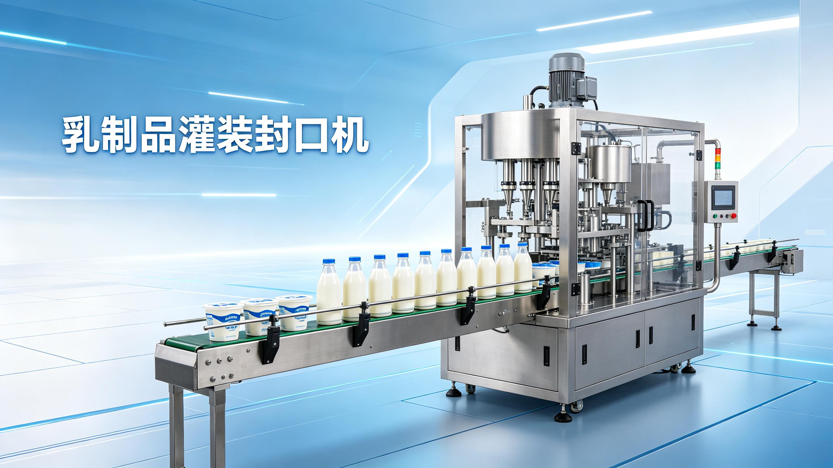 乳制品灌装封口机——灌装旋盖封口一体化，节拍更快