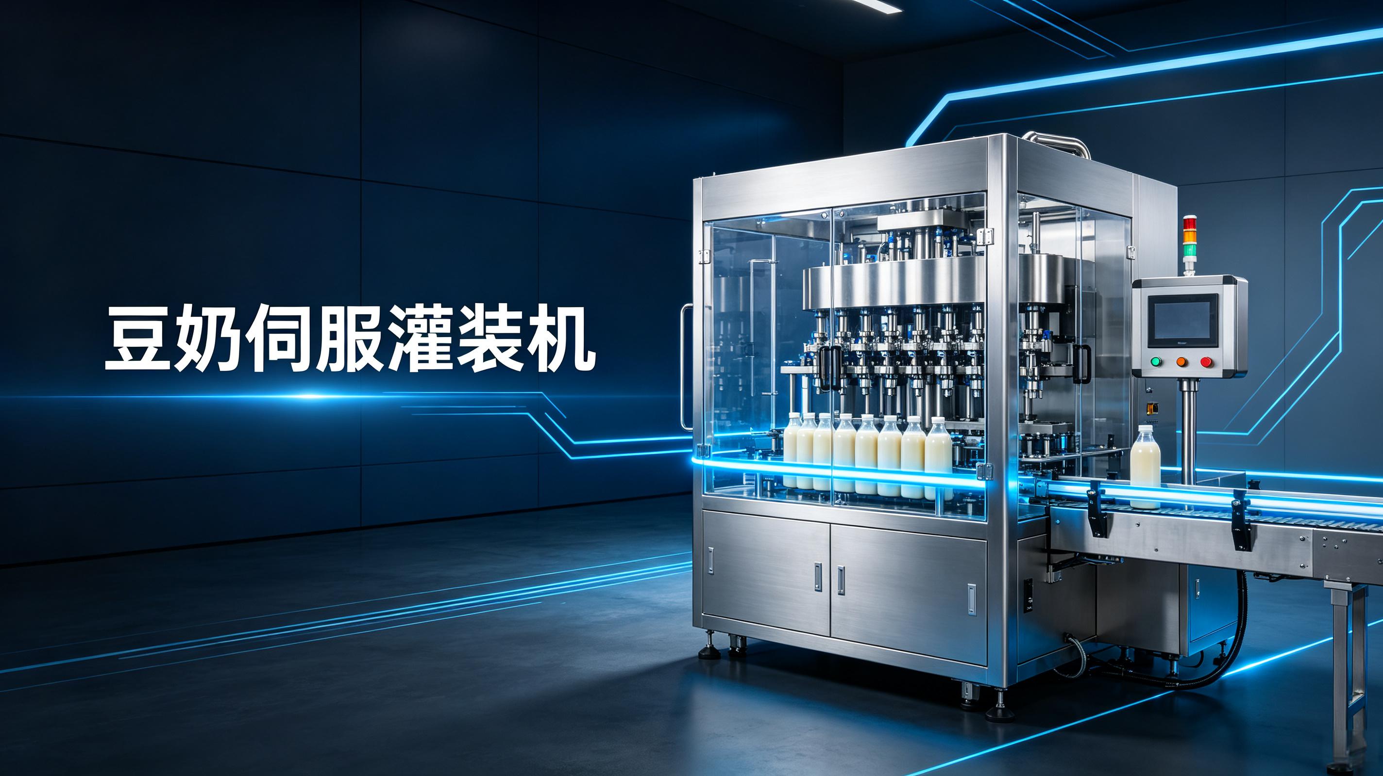 豆奶伺服灌装机——低泡灌装技术，成品外观更干净