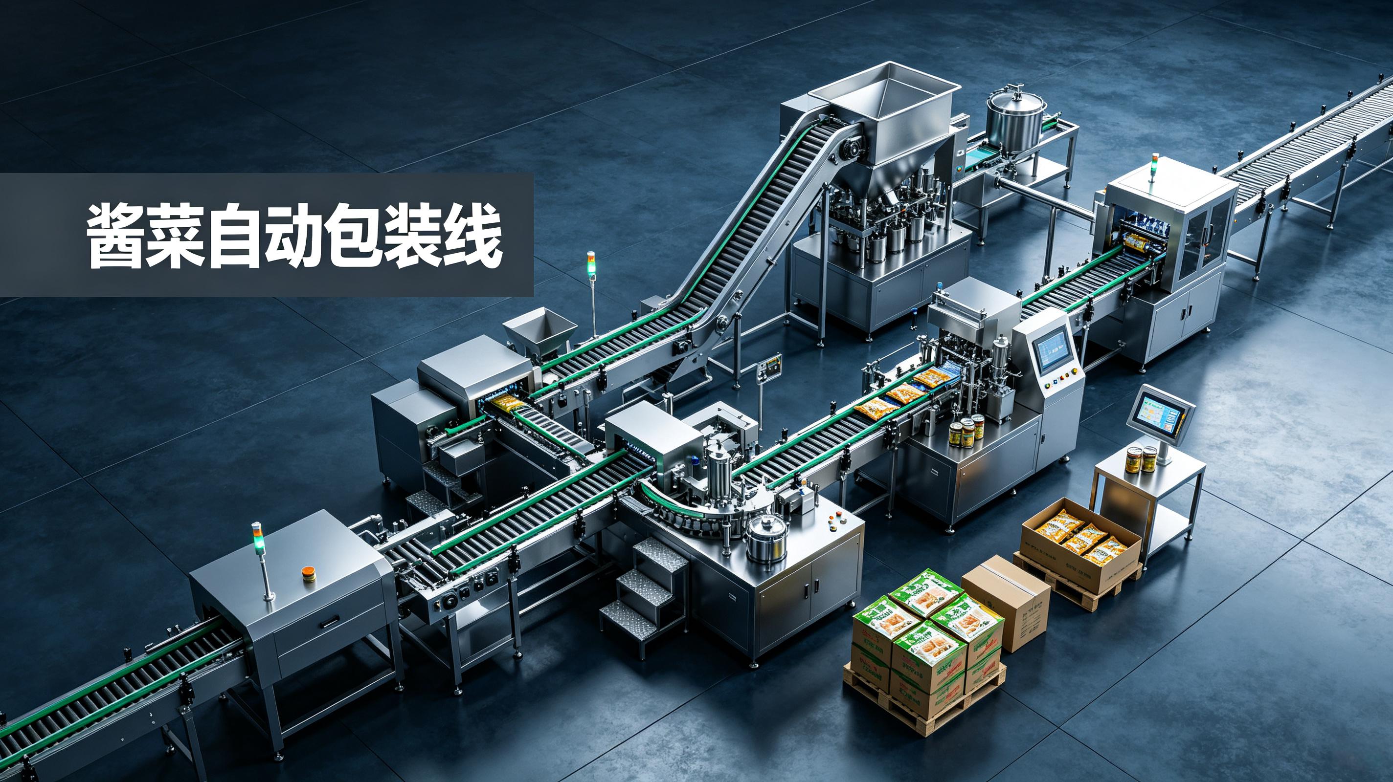 酱菜自动包装线——从切配到灌装封口，整线自动化升级