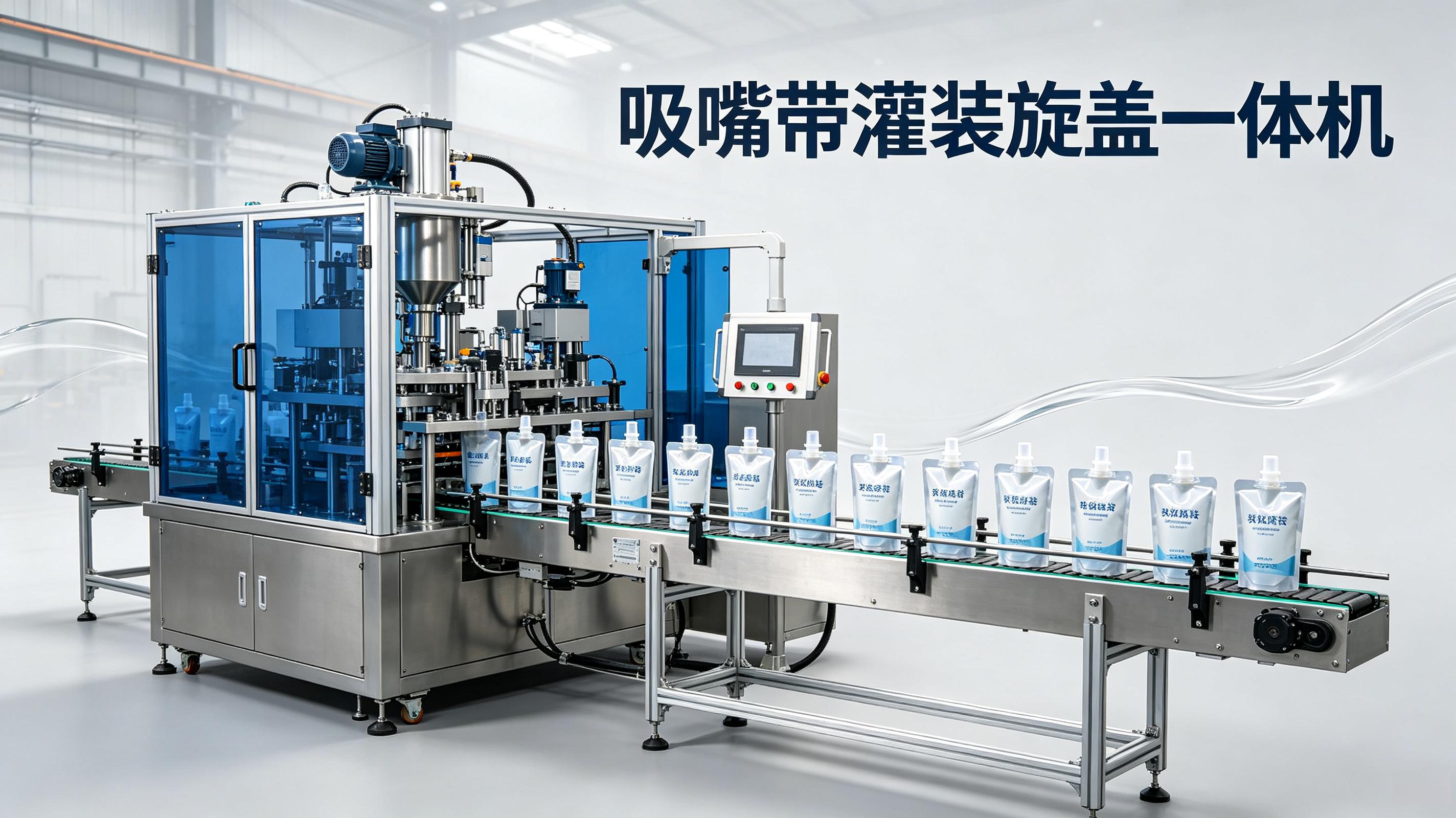 吸嘴带灌装旋盖一体机