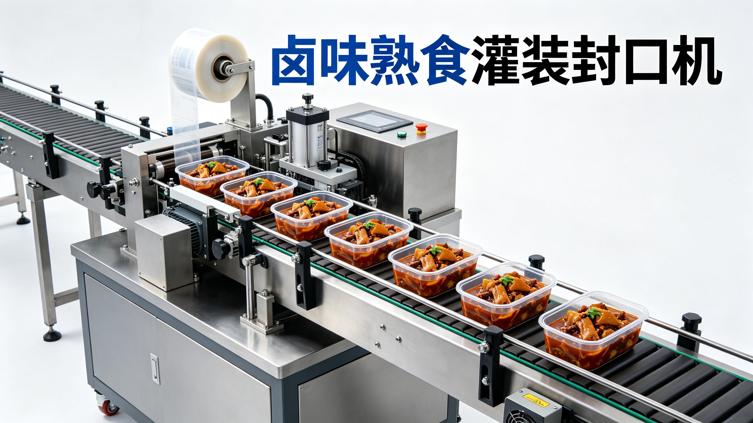 卤味熟食工厂扩产，灌装封口机从半自动到全自动差在哪