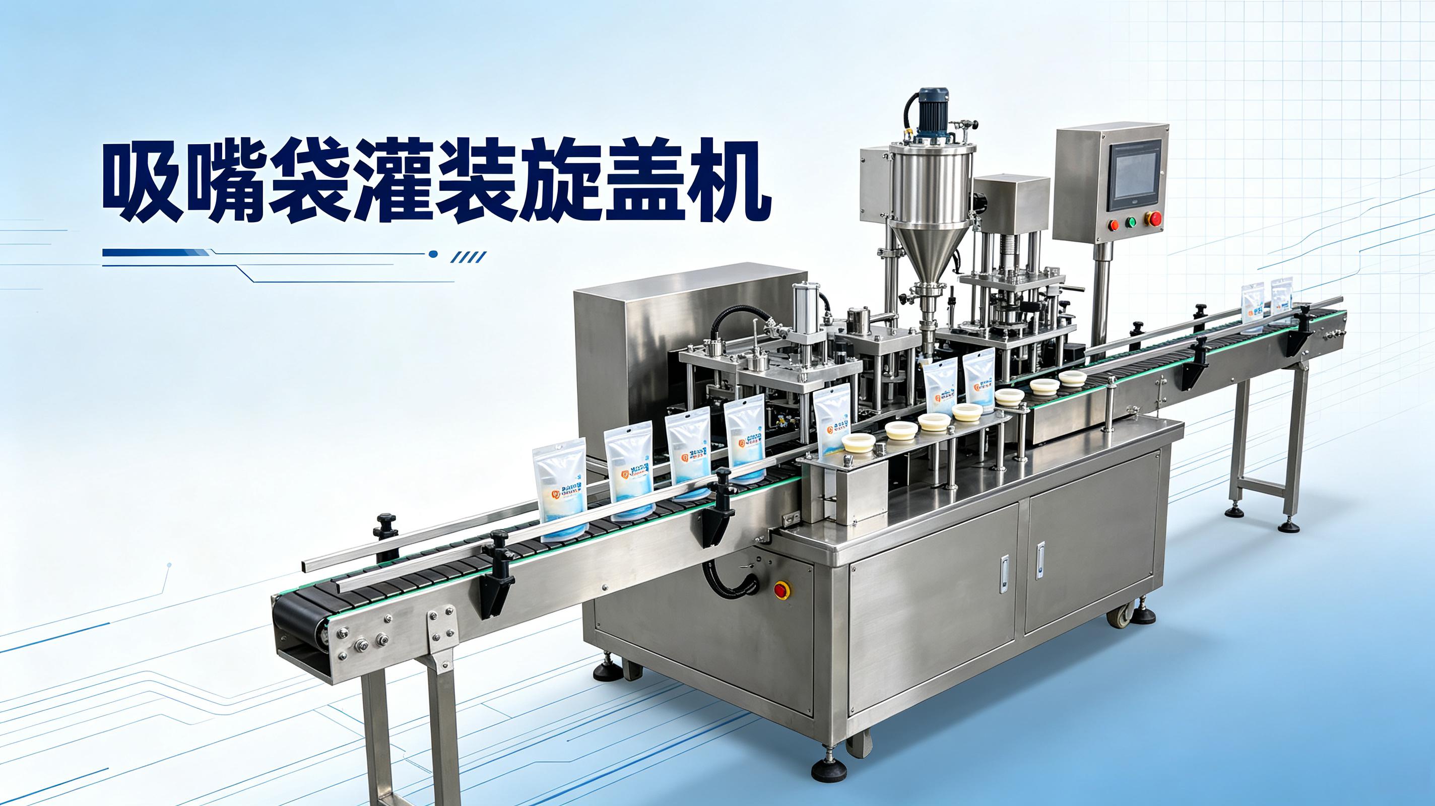 规模化酱料车间：吸嘴袋灌装旋盖机为何比瓶装线划算？